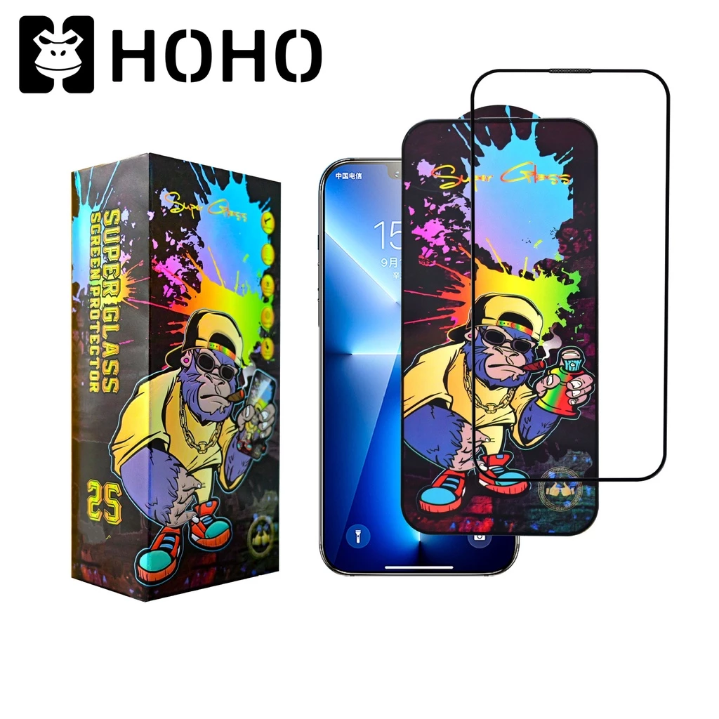 HS ฟิล์มกระจก ใช้สำหรับ iPhone 17Air 16e 11 12 13 14 15 16 17 Pro Max Mini 6 7 8 S + Plus X XR XS Max ฟิล์มกระจกนิรภัย