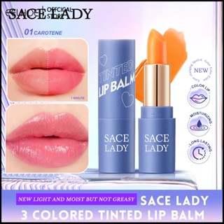 SACE LADY Tinted Lip Balm Moisturizer Anti Cracking Long-last Waterproof Lipstick Change Color Lip Makeup lip tint -eelhoe