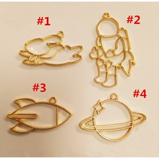 Key Open Bezel Pendant Space Series Planet Rocket Rabbit Soldier Charm Clearance sale