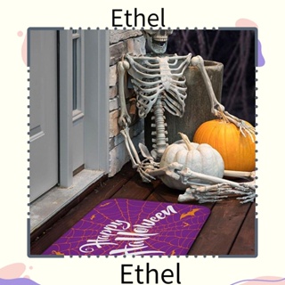 Ethel1 พรมปูพื้น ผ้าสักหลาด ทรงสี่เหลี่ยม ลายแมงมุม ฮาโลวีน สําหรับตกแต่งบ้าน ห้องครัว ห้องนั่งเล่น