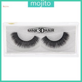 Mojito ขนตาปลอม ขนมิงค์ 3D แบบนิ่ม สําหรับแต่งหน้า 1 คู่