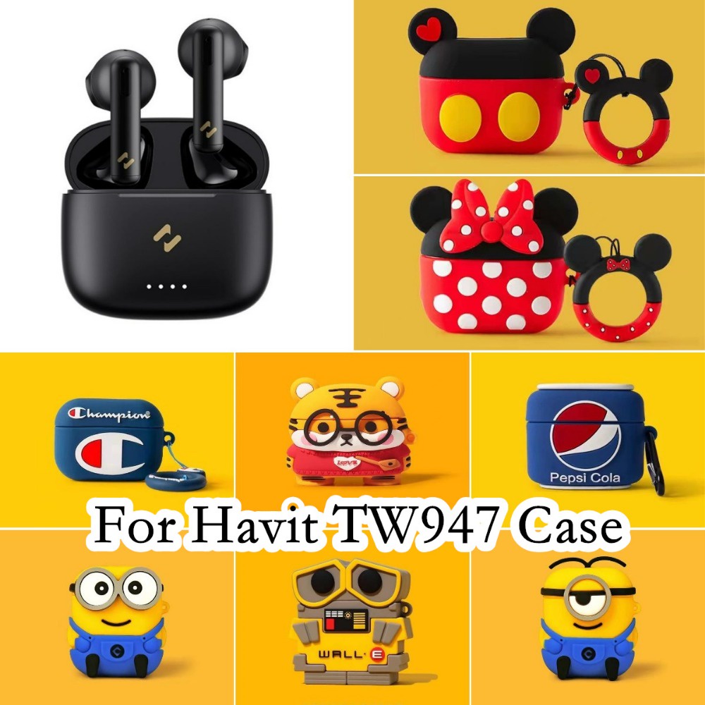 สําหรับ Havit TW947 กรณี Cool การ์ตูน Series สําหรับ Havit TW947 ปลอกหูฟังนุ่มกรณี