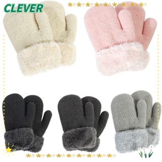 Clever ถุงมือ แบบเต็มนิ้ว ให้ความอบอุ่น น่ารัก สําหรับเด็ก