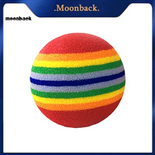 &lt;moonback&gt; ของเล่นลูกบอลเคี้ยว ลายทาง สีรุ้ง สําหรับสัตว์เลี้ยง สุนัข แมว