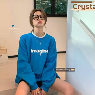 Crystal เสื้อผ้าผู้ญิง แขนยาว เสื้อฮู้ด คลุมหญิง สไตล์เกาหลี แฟชั่น A98J1OL