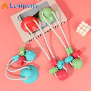 Lumiparty ของเล่นเชือกดึง แบบถ้วยดูด ยืดหยุ่น ทนต่อการสึกหรอ ทนต่อการกัด สําหรับสัตว์เลี้ยง