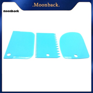 &lt;moonback&gt; ไม้พายตัดแป้งโดว์ สําหรับทําเบเกอรี่ เค้ก ขนมปัง ฟองดองท์ 3 ชิ้น