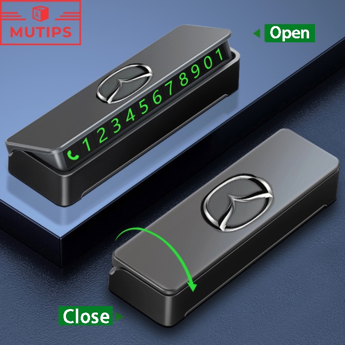 Mazda ที่จอดรถหมายเลขโทรศัพท์กล่องจานซ่อนผู้ถือเรืองแสง CX30 CX8 CX3 Mazda2 6 5 bl gh gp 2 3 CX5
