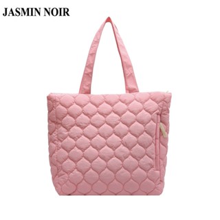 Jasmin NOIR กระเป๋าสะพายไหล่ กระเป๋าถือ ผ้าฝ้าย ทรงบักเก็ต สําหรับสตรี