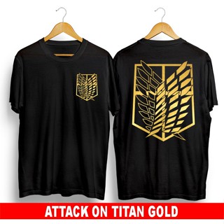 T-shirt/kaos Oblong/kaos Sablon/kaos anime/kaos attack on titan logo Full Cotton 30s | Promo T-shirt / Kaos Oblong _01