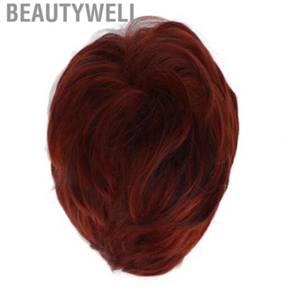 Beautywell Short Wigs  Adjustable Fluffy High Temperature Synthetic Hair Women Curly Short Wigs Breathable Fashionable with Bangs for Role Play