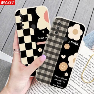 เคส Huawei P30 Lite Nova 5T Nova 3i Nova 7i Y6P Y7A Y6 Pro Y7 Pro 2019 Y9S รูปแบบข้อความ ลายตาราง ดอกไม้ ที่สวยงาม แม่เหล็ก