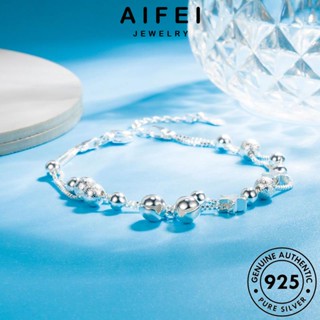 AIFEI JEWELRY แท้ ต้นฉบับ เกาหลี แฟชั่นดับเบิ้ลสตาร์ ผู้หญิง เครื่องประดับ กำไล 925 แฟชั่น เงิน กำไลข้อมือ ผู้หญิง Silver เครื่องประดับ B49