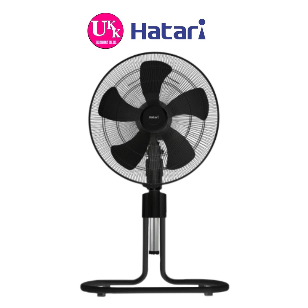 พัดลมและอะไหล่ Hatari พัดลมอุตสาหกรรม 18 นิ้ว รุ่น IS18M1 สีดำ / สีเทา ปรับระดับความสูงได้ตั้งแต่ 98