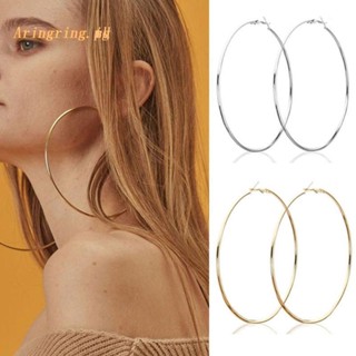 ARIN Exaggerated Y2K Aesthetic Earrings for Women Girls Metal Round Circle All-match Hanging Dangle Earrings Trend Jewel