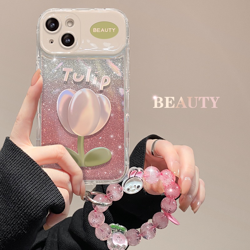 พร้อมส่ง เคสโทรศัพท์มือถือ พร้อมกระจก สีชมพู วิบวับ สําหรับ IPhone 13 14 ProMax 7 8 Plus XS Max XR X 12 11 Pro Max