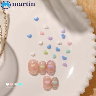 เครื่องประดับตกแต่งเล็บ Martin รูปหัวใจ 3 มิติหลากสี Diy