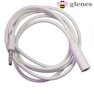 Glenes สายเคเบิลต่อขยายหูฟัง ทนทาน สีขาว สําหรับ MP3 คอมพิวเตอร์