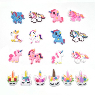 CROCS 【Hot Unicorn Series】 Jibbitz จี้รูปการ์ตูนน่ารัก PVC ถอดได้ สําหรับตกแต่งสวน DIY