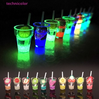 [technicolor] ใหม่ พร้อมส่ง แก้วเครื่องดื่มเรซิ่นเรืองแสง ขนาดเล็ก สุ่มสี สําหรับตกแต่งภูมิทัศน์ 2 ชิ้น