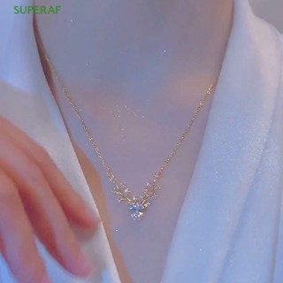 Superaf เครื่องประดับแฟชั่น สร้อยคอโซ่ จี้กวางตัวน้อย กวางตัวน้อย ของขวัญวันเกิด สําหรับผู้หญิง