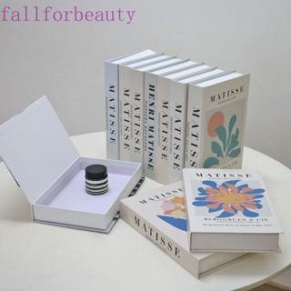 Fallforbeauty โมเดลหนังสือปลอม แบบหนา พับได้ หรูหรา สําหรับตกแต่งห้อง