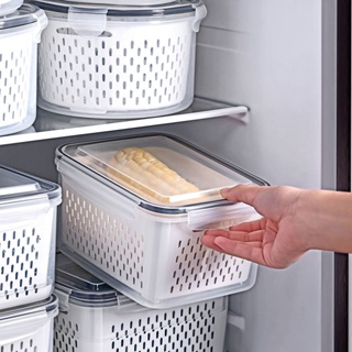 กล่องเก็บของในตู้เย็นสไตล์ญี่ปุ่น กล่องถนอมอาหาร กล่องเก็บผักผลไม้กล่องเก็บของในตู้เย็นมีฝาปิด กล่องเก็บของในตู้เย็น