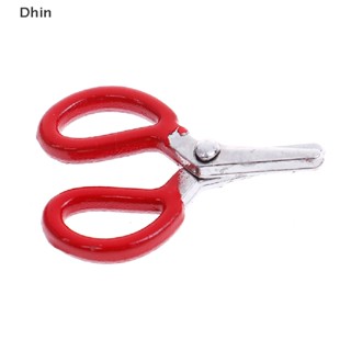 [Dhin] โมเดลกรรไกรโลหะ สีแดง ขนาดเล็ก สําหรับตกแต่งบ้านตุ๊กตา 1:12 COD