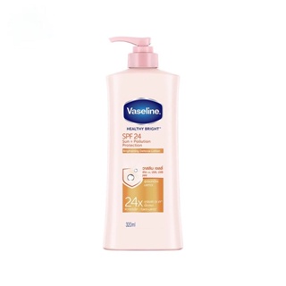 Vaseline วาสลีน เฮลธี้ ไบรท์ ซัน+โพลูชั่น โพรเทคชั่น โลชั่น SPF24 PA++ 320 มล. ผิวกระจ่างใส