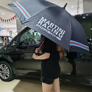 Porsche long handle racing version blue umbrella macan Cayenne Cayman taycan 718 Boxster 911 Panamera car storage parasol