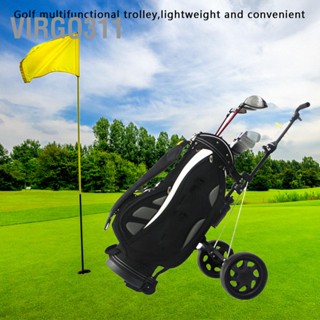 Virgo311 รถกอล์ฟพับได้มัลติฟังก์ชั่น 2 ล้อ Push Pull Cart Course อุปกรณ์