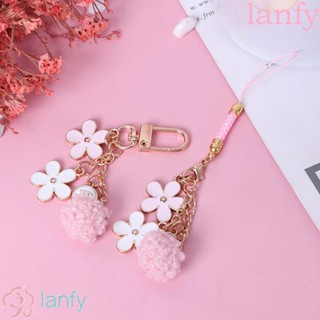 Lanfy สายคล้องโทรศัพท์มือถือพวงกุญแจโลหะลายการ์ตูนน่ารักสําหรับห้อยโทรศัพท์มือถือ