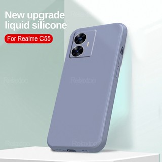 เคสโทรศัพท์มือถือซิลิโคน ทรงสี่เหลี่ยม ป้องกันกล้อง สําหรับ Realme C55 Realmec55 4G Raelme Realmy C55 C 55 55C