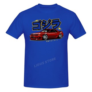 AABเสื้อยืดผ้าฝ้ายพรีเมี่ยม ใหม่ เสื้อยืดแขนสั้น ผ้าฝ้าย พิมพ์ลายรถยนต์ Nissan Skyline สไตล์ญี่ปุ่น แฟชั่นฮาราจูกุ สําหร