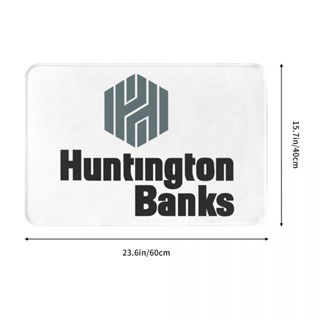 ใหม่ พร้อมส่ง พรมเช็ดเท้า ผ้าสักหลาด ลายโลโก้ Huntington Banks กันลื่น ดูดซับน้ําได้ดี แห้งเร็ว สําหรับปูพื้นห้องน้ํา ห้องนั่งเล่น โซฟา ห้องนอน โต๊ะกาแฟ 16X24 นิ้ว