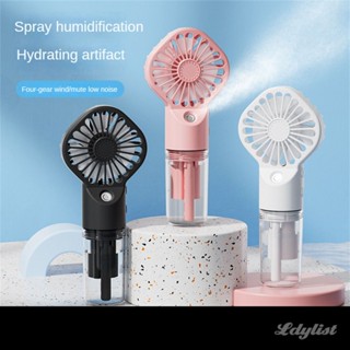 ღ พัดลมมือถือ Mini Mist Air Cooler แบบพกพา Usb ชาร์จใหม่ได้ Cooling Humidifier ฤดูร้อนพัดลมสเปรย์กระจายความร้อนสำหรับ Office Home