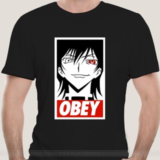 👕🔥เสื้อยืด ผ้าฝ้าย แขนสั้น พิมพ์ลายอนิเมะ Code Geass Lelouch คุณภาพสูง สําหรับผู้ชาย