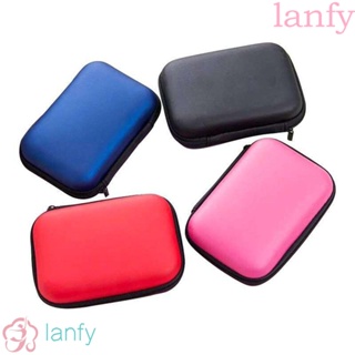 Lanfy กระเป๋าจัดเก็บหูฟัง สายเคเบิ้ล มีซิป ขนาดเล็ก แบบพกพา 1 ชิ้น