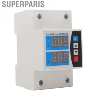 Superparis Over Under Voltage Protective Device 240V~300V Over Under Voltage Protector 2 Display Self Resetting for Home