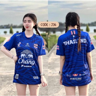 ใหม่ พร้อมส่ง เสื้อยืดลําลอง แขนสั้น พิมพ์ลาย Jersey thailand ไซซ์ 100 ซม.-160 ซม. XS-3XL