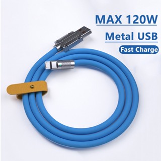 สายชาร์จ Micro Usb Type-C โลหะผสมสังกะสี พร้อมไฟ Led ชาร์จเร็ว