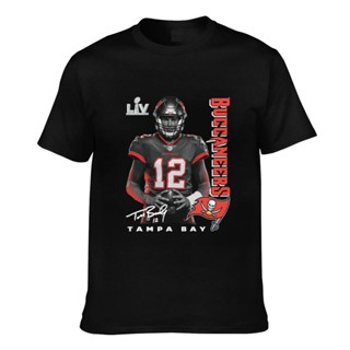 GILDAN เสื้อยืด ผ้าฝ้าย พิมพ์ลาย Tom Brady Tampa Bay Buccaneers Super Bowl Lv 55 คุณภาพดี