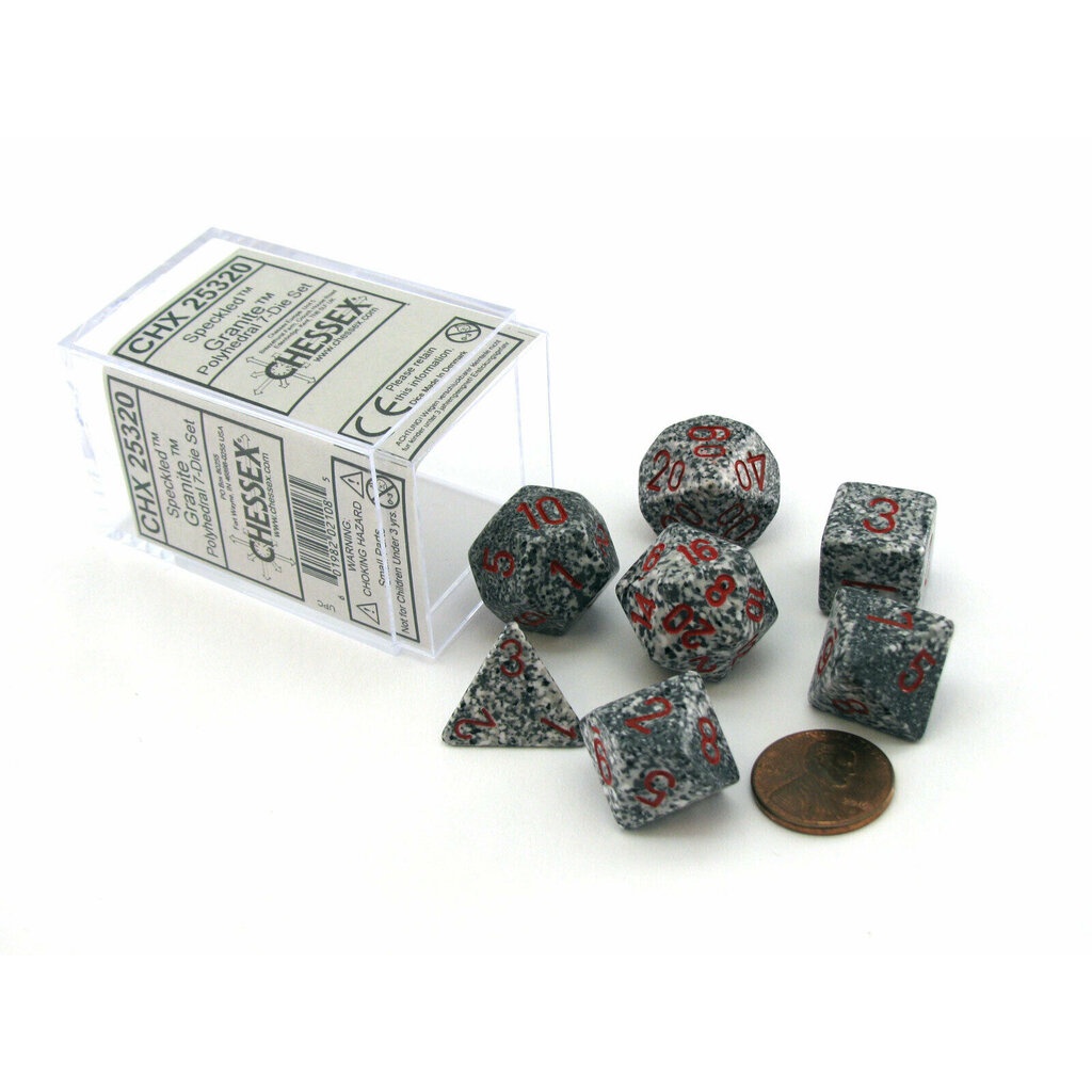 [ลูกเต๋า] Chessex: Speckled Granite Poly 7-dice