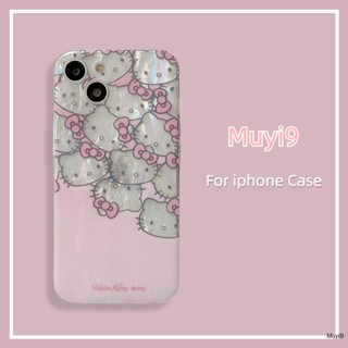 เคสโทรศัพท์มือถือ แบบนิ่ม ลายการ์ตูนคิตตี้ กันกระแทก สําหรับ IPhone14ProMax 13ProMax 12 Pro MAX i11 14 13Pro