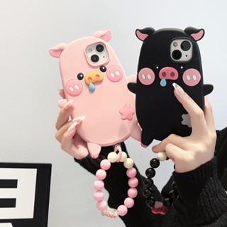 เคสซิลิโคน ลายการ์ตูนหมู 3D สําหรับ iPhone 14 13 12 11 12Pro 12promax 13Pro 13promax 14Pro 14promax