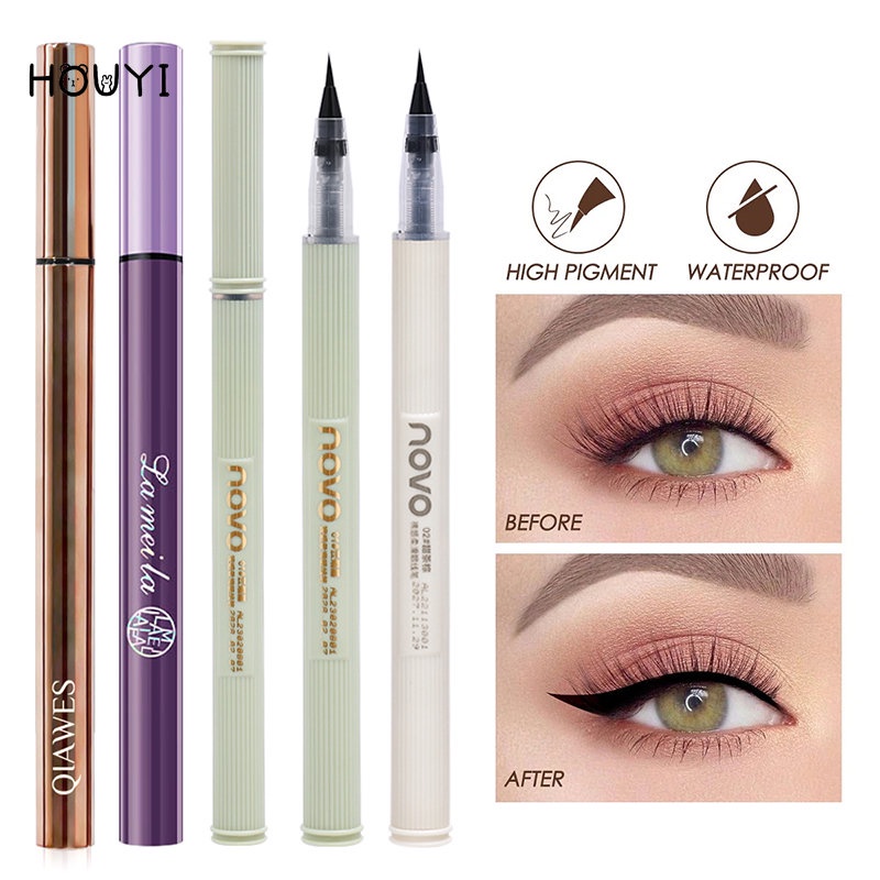 อายไลเนอร์ เนื้อลิขวิด แห้งเร็ว ไม่เลอะ / อายไลน์เนอร์ เรียบเนียน ละเอียดพิเศษ / กันน้ํา แต่งหน้า ตา ธรรมชาติ นอน ไหม ปากกาหนอน