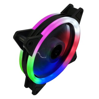 120mm PC พัดลมเคสคอมพิวเตอร์ Ultra Silent LED พัดลมระบายความร้อน 12VDC 3P IDE 4Pin Radiator CPU Cooler Fan Anti-Vibration Rubber