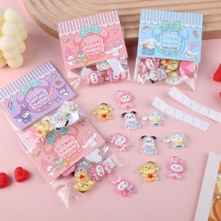 Sanrio สติกเกอร์เรซิ่น ลายการ์ตูนสัตว์น่ารัก สําหรับตกแต่งโทรศัพท์มือถือ DIY