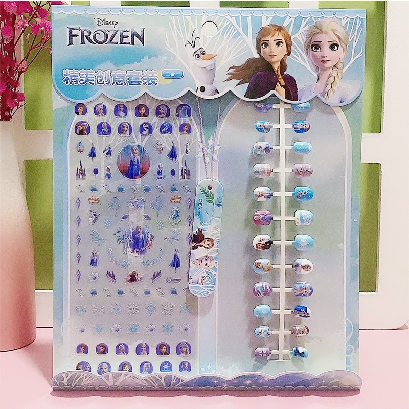 Disney Nail Sticker Mickey Minnie Cartoon Tsum Princess Frozen