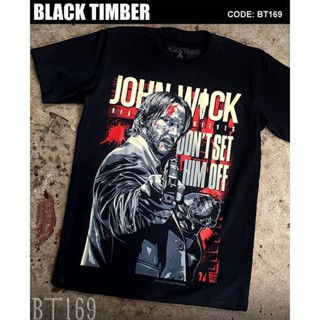 #ถูกสุด BT 169 John Wick Keanu Reeves เสื้อยืด สีดำ BT Black Timber T-Shirt ผ้าคอตตอน สกรีนลายแน่น S M L XL XXL